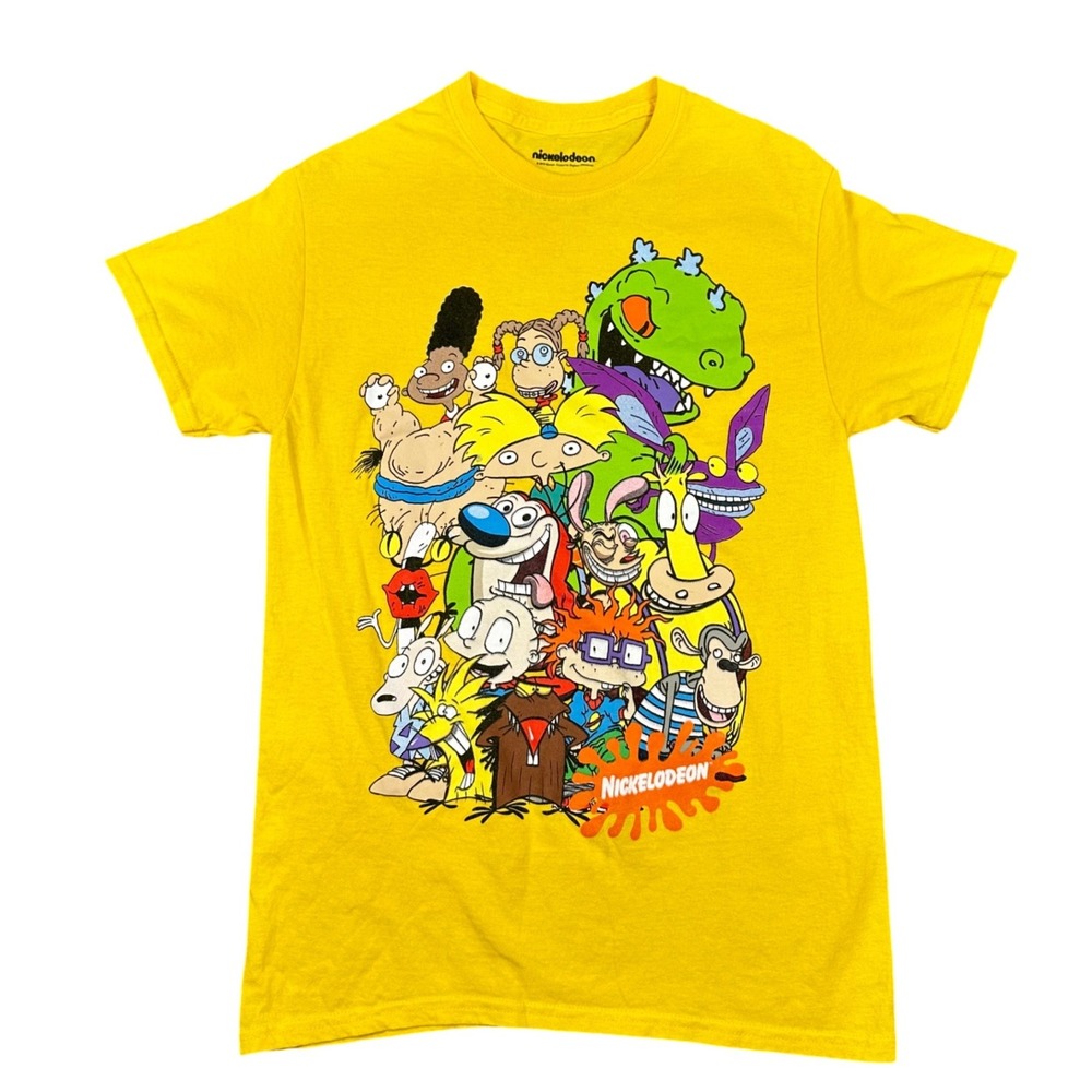 Nicktoons Nickelodeon Retro 90s Cartoon Graphic T-Shirt Size Small TV Show